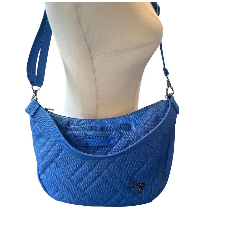 Lug Matte Luxe shoulder bag with crossbody strap- Harmony- blue NWOT